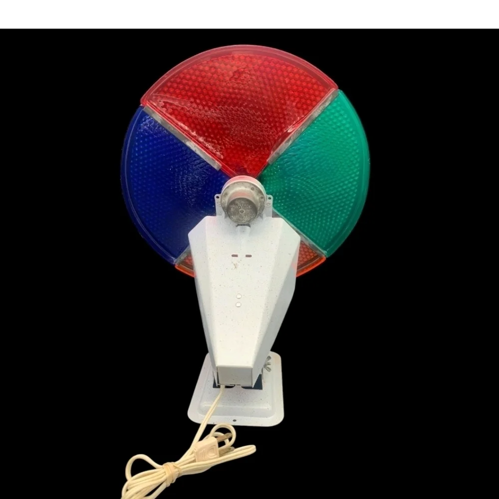 Vintage Penetray Motorized Color Wheel TESTED DOES NOT SPIN LIGHT WORKS CHRISTMA